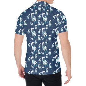 Cute Astronaut Pattern Print Men's Shirt