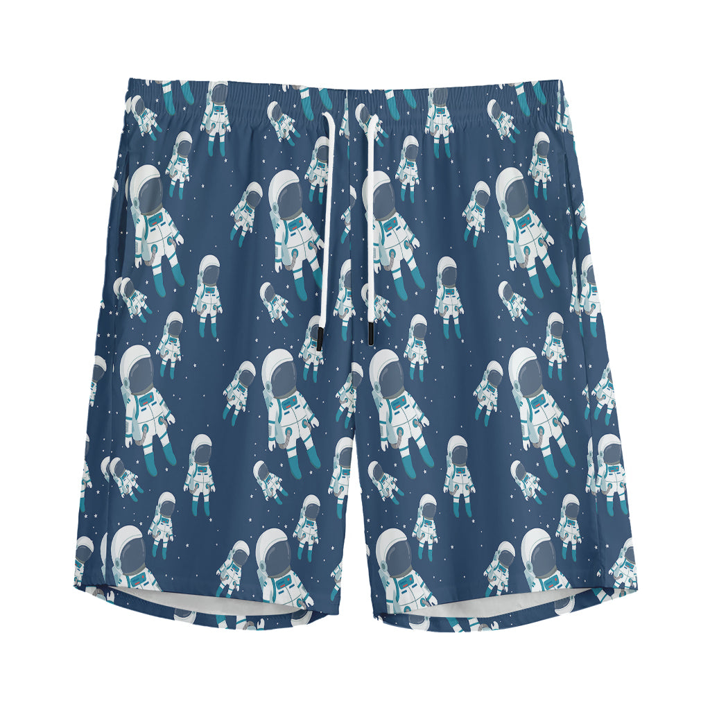 Cute Astronaut Pattern Print Men's Sports Shorts