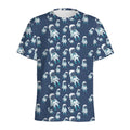 Cute Astronaut Pattern Print Men's Athletic T-Shirt