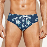 Cute Astronaut Pattern Print Men's Swim Briefs