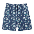 Cute Astronaut Pattern Print Men's Swim Trunks