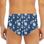 Cute Astronaut Pattern Print Men's Triangle Swim Briefs