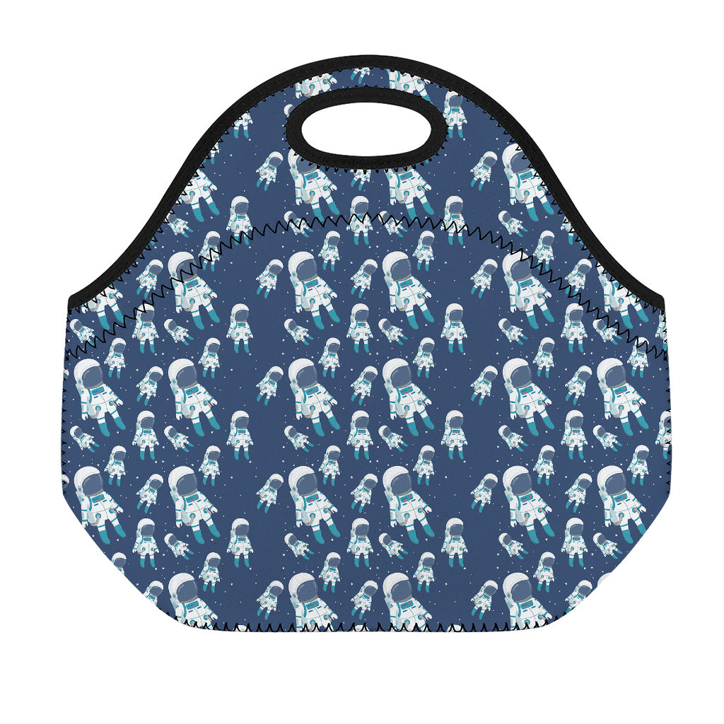 Cute Astronaut Pattern Print Neoprene Lunch Bag