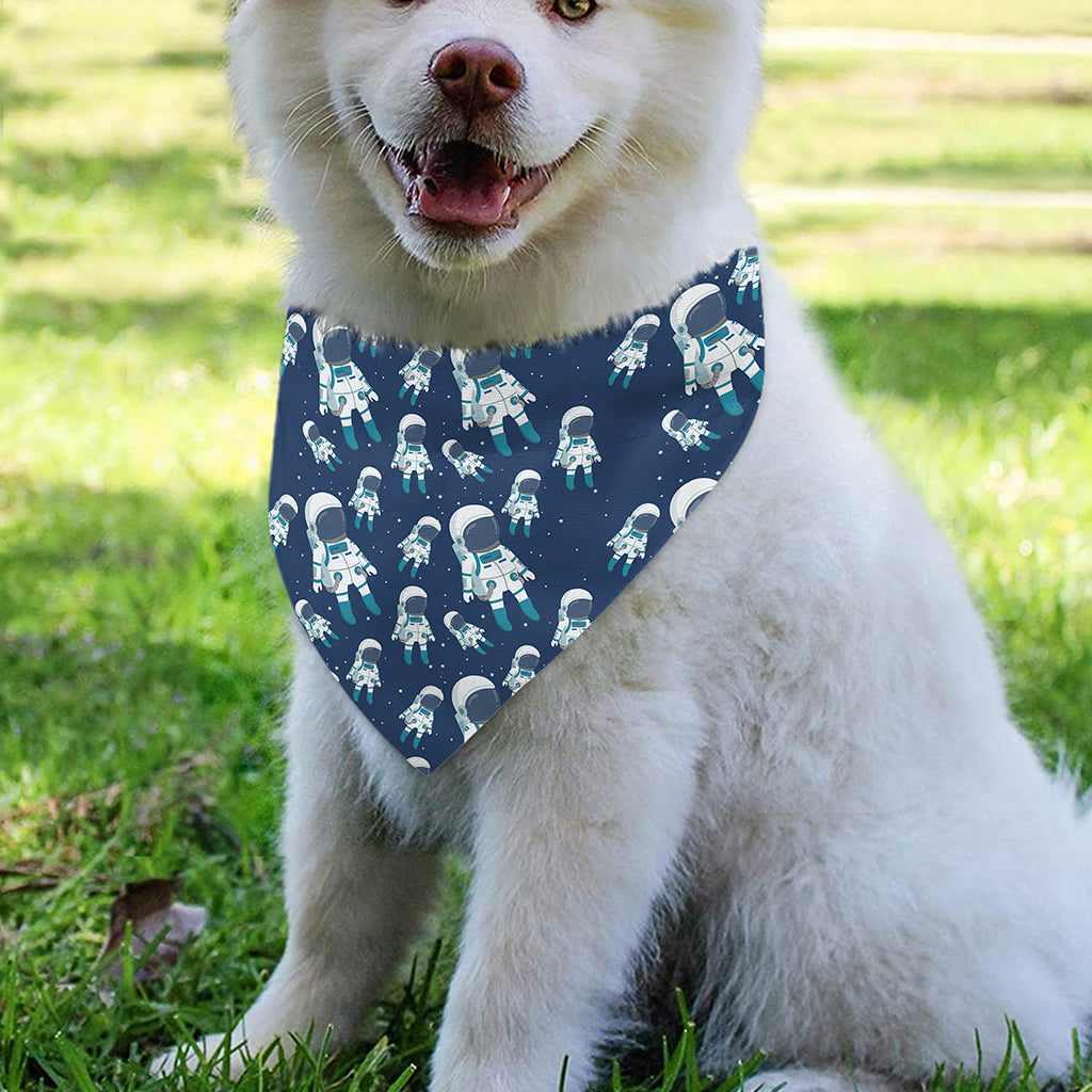 Cute Astronaut Pattern Print Over The Collar Dog Bandana