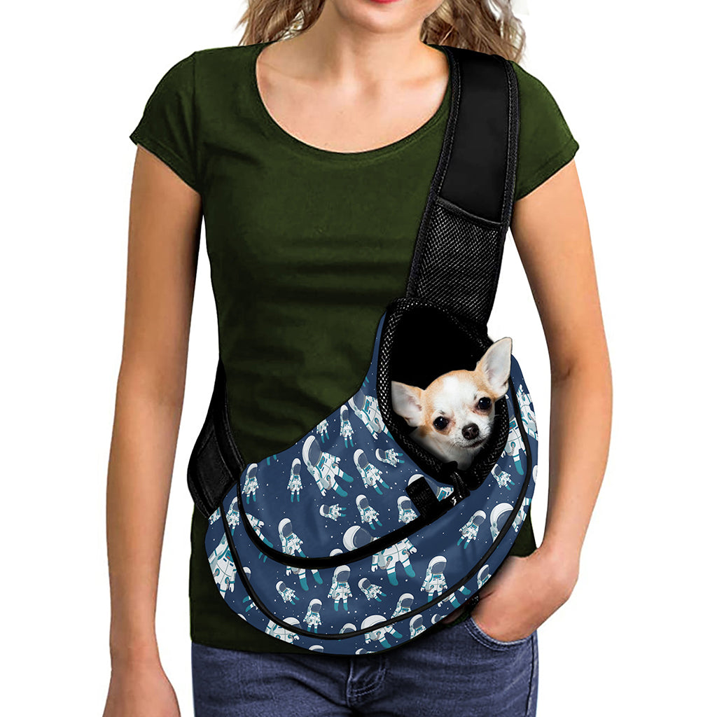 Cute Astronaut Pattern Print Pet Sling Carrier