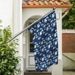 Cute Astronaut Pattern Print Polyester Flag