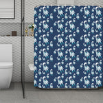 Cute Astronaut Pattern Print Polyester Shower Curtain