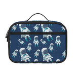 Cute Astronaut Pattern Print Portable Lunch Bag