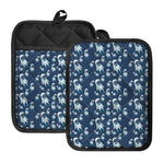 Cute Astronaut Pattern Print Pot Holders With Pocket
