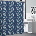 Cute Astronaut Pattern Print Premium Shower Curtain