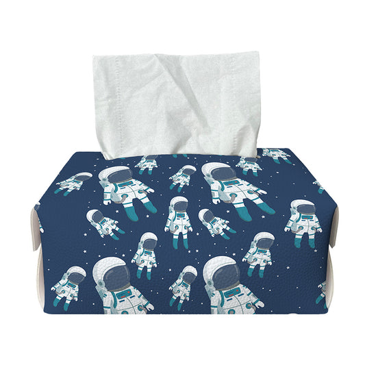 Cute Astronaut Pattern Print Rectangle Tissue Box Cover