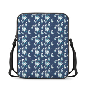 Cute Astronaut Pattern Print Rectangular Crossbody Bag