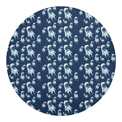 Cute Astronaut Pattern Print Round Blanket