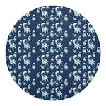 Cute Astronaut Pattern Print Round Blanket