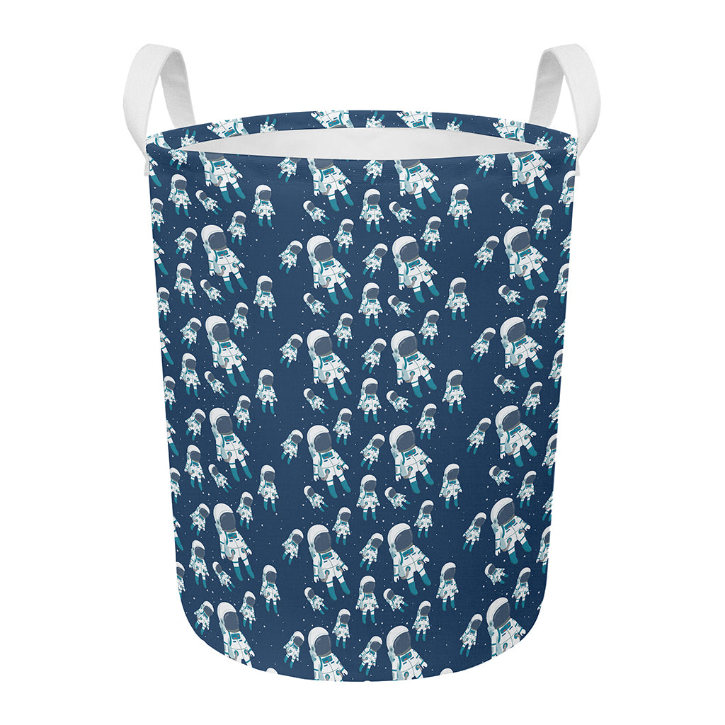 Cute Astronaut Pattern Print Round Laundry Basket