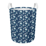 Cute Astronaut Pattern Print Round Laundry Basket