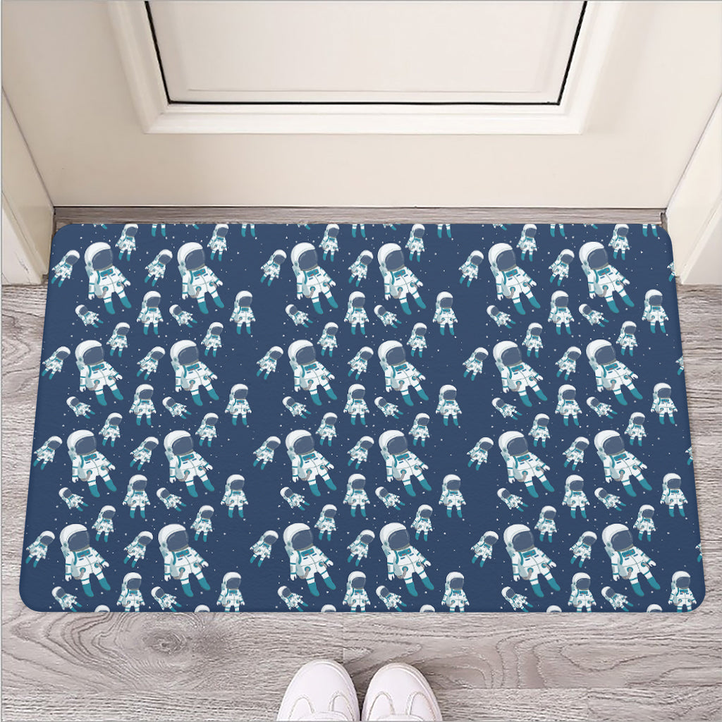 Cute Astronaut Pattern Print Rubber Doormat