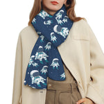 Cute Astronaut Pattern Print Scarf