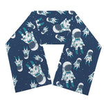 Cute Astronaut Pattern Print Scarf