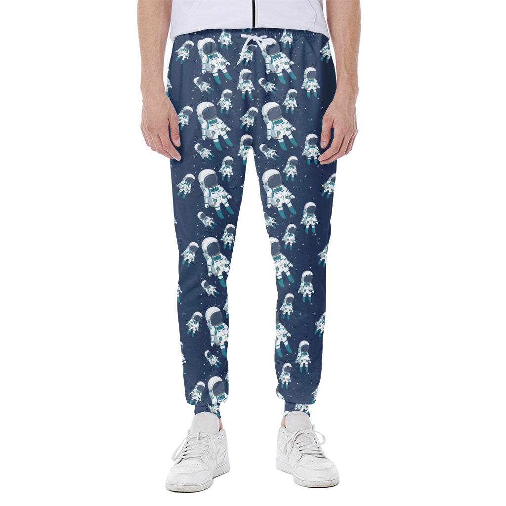Cute Astronaut Pattern Print Scuba Joggers