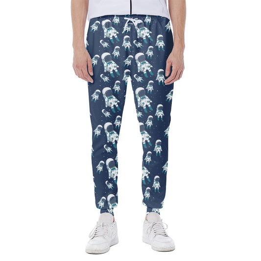 Cute Astronaut Pattern Print Scuba Joggers
