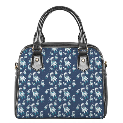Cute Astronaut Pattern Print Shoulder Handbag