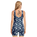 Cute Astronaut Pattern Print Sleeveless One Piece Swimsuit