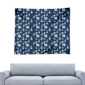 Cute Astronaut Pattern Print Tapestry