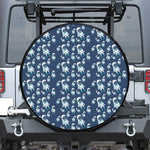 Cute Astronaut Pattern Print Tire Cover