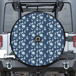 Cute Astronaut Pattern Print Tire Cover With Camera Hole