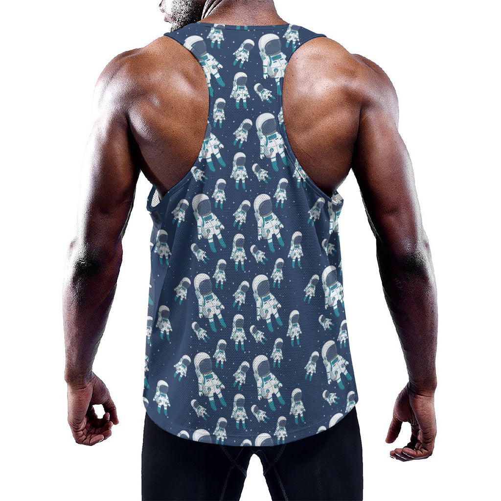 Cute Astronaut Pattern Print Training Tank Top