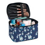 Cute Astronaut Pattern Print Travel Makeup Bag