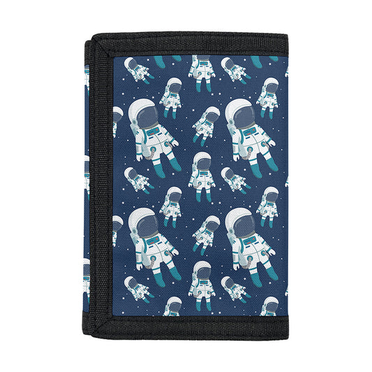 Cute Astronaut Pattern Print Trifold Wallet