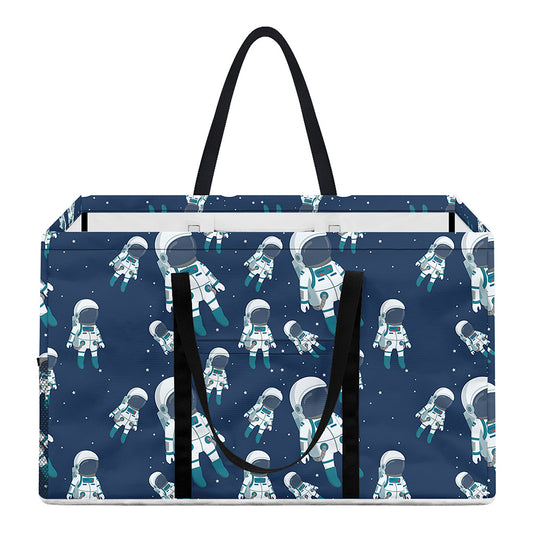 Cute Astronaut Pattern Print Utility Tote Bag