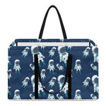 Cute Astronaut Pattern Print Utility Tote Bag