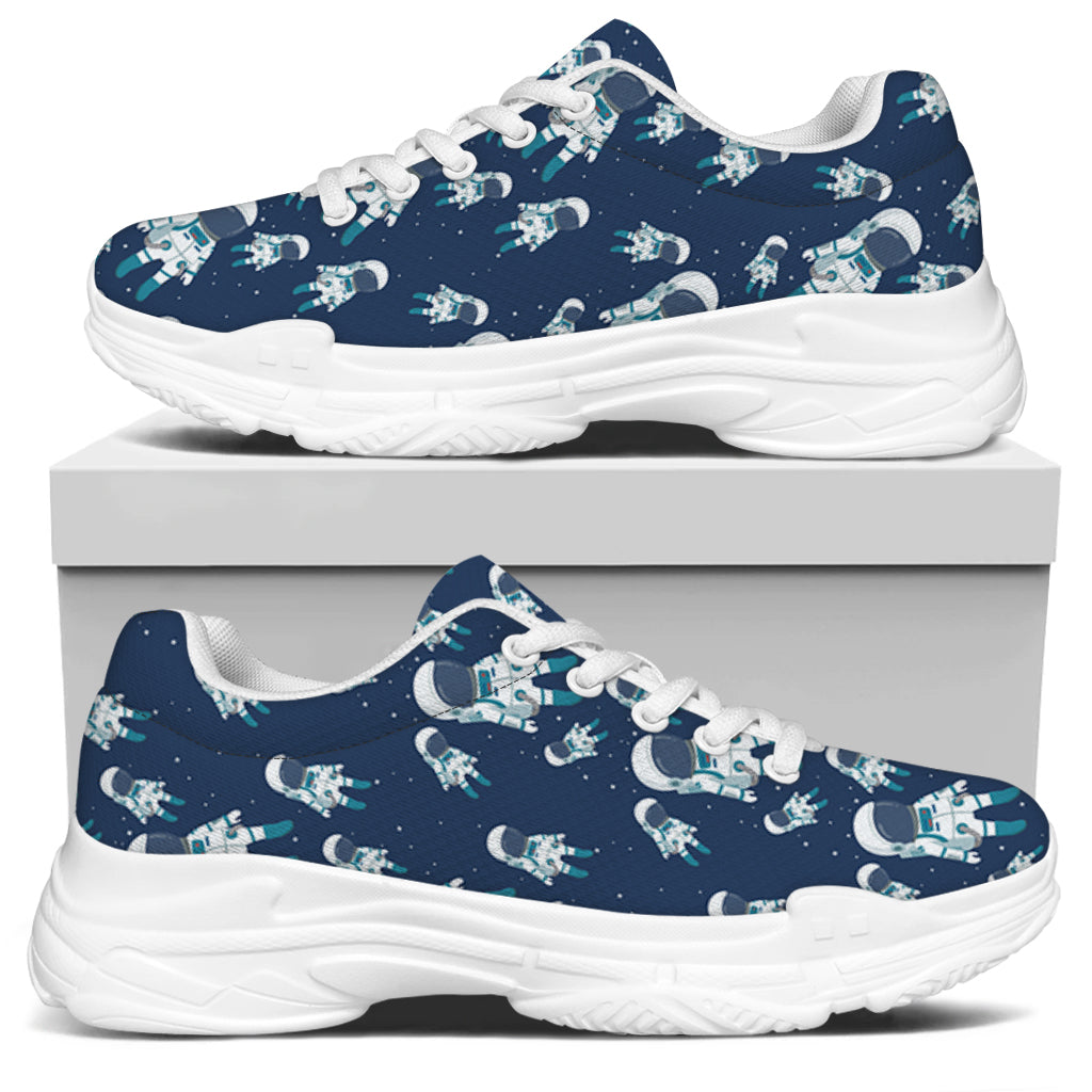 Cute Astronaut Pattern Print White Chunky Shoes