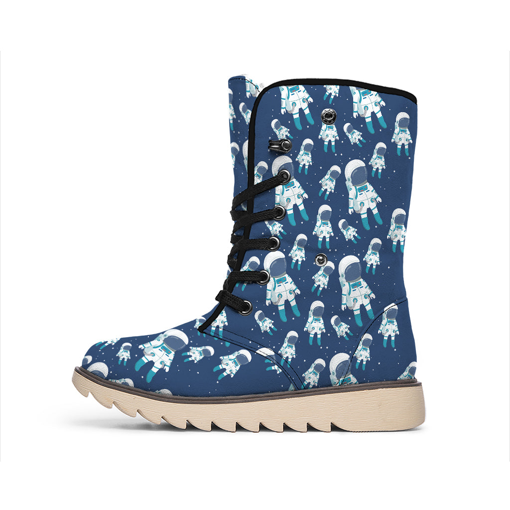 Cute Astronaut Pattern Print Winter Boots