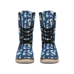 Cute Astronaut Pattern Print Winter Boots