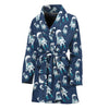 Cute Astronaut Pattern Print Women's Bathrobe