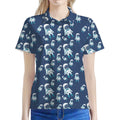 Cute Astronaut Pattern Print Women's Polo Shirt