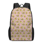 Cute Avocado Pattern Print 17 Inch Backpack