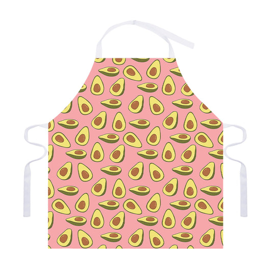 Cute Avocado Pattern Print Adjustable Apron