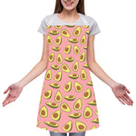 Cute Avocado Pattern Print Adjustable Apron