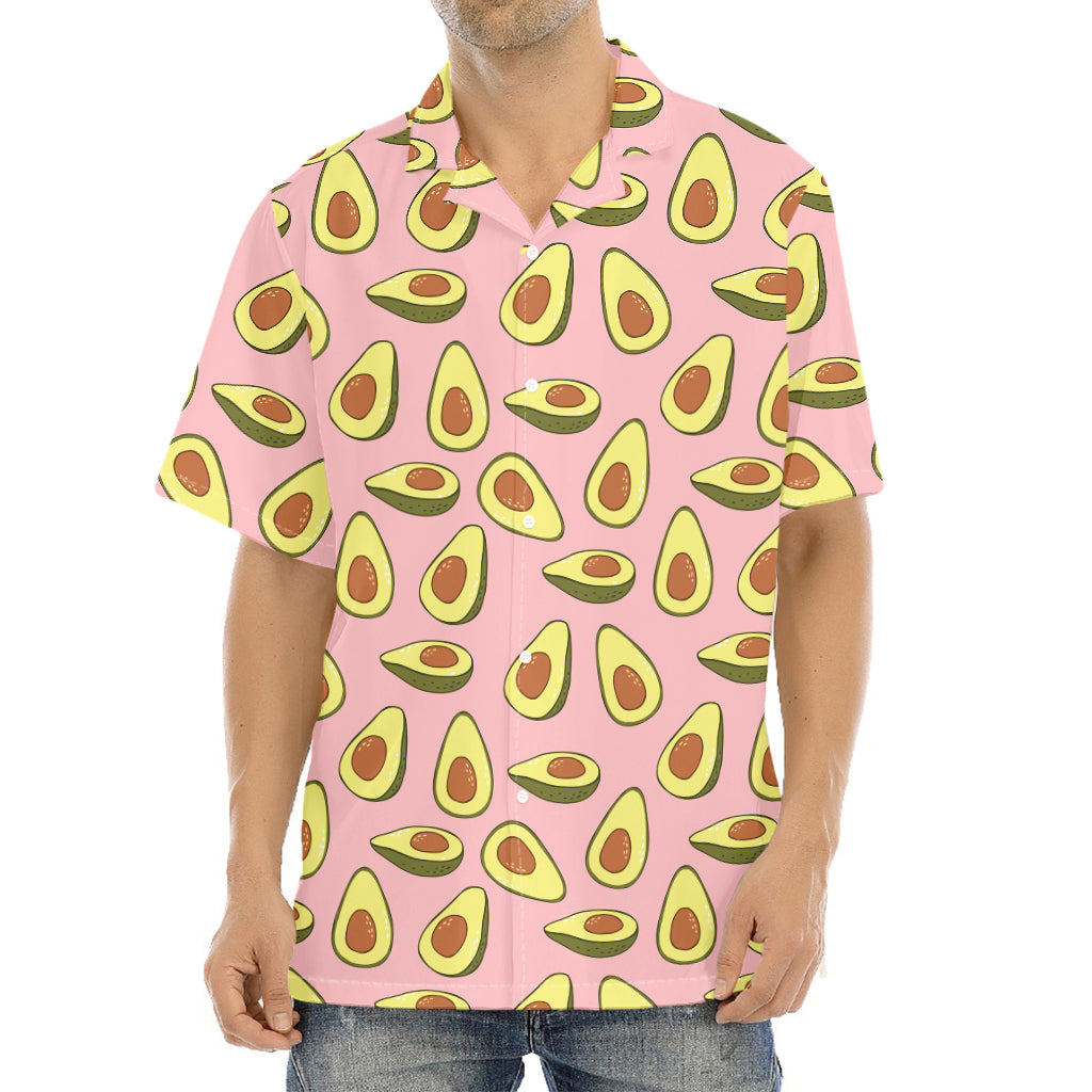 Cute Avocado Pattern Print Aloha Shirt