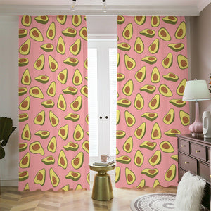 Cute Avocado Pattern Print Blackout Pencil Pleat Curtains