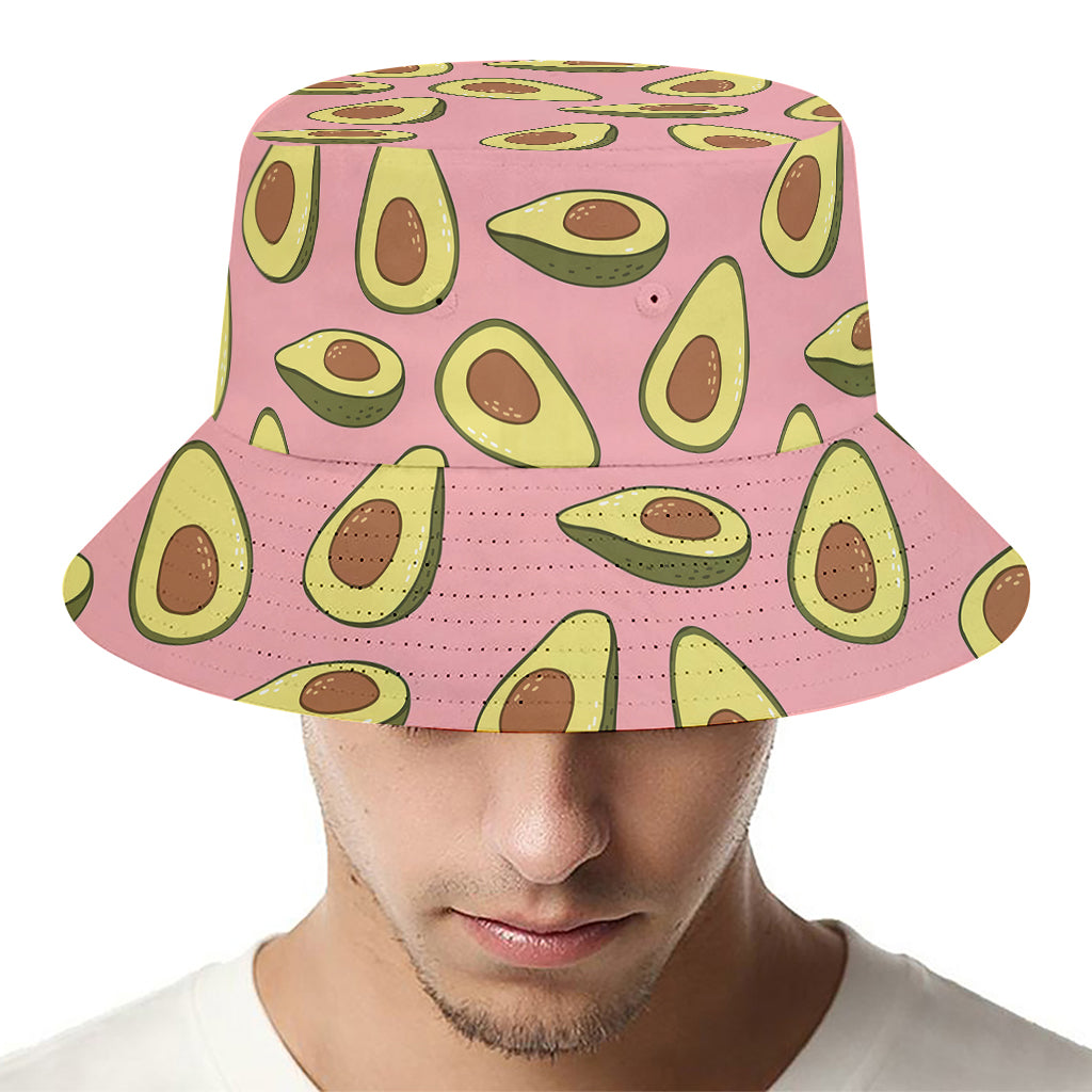 Cute Avocado Pattern Print Bucket Hat