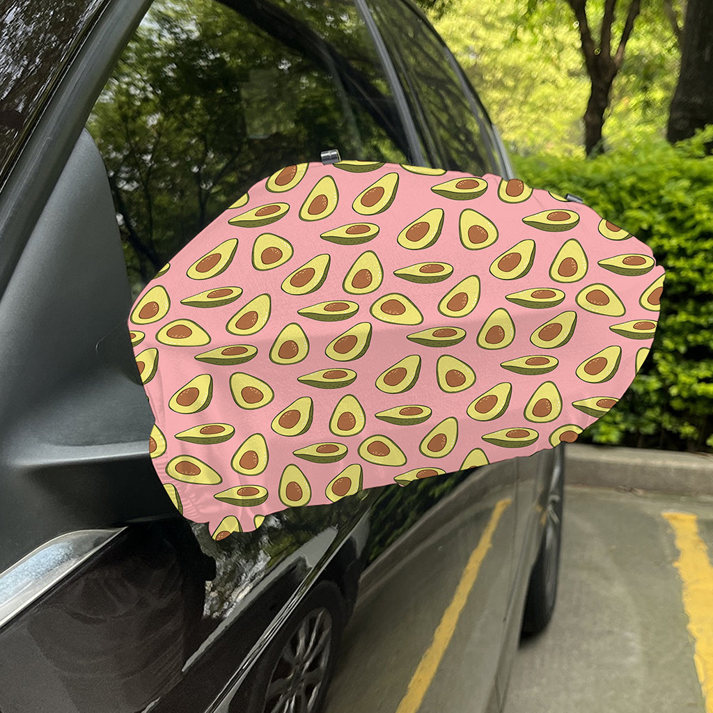 Cute Avocado Pattern Print Car Side Mirror Covers