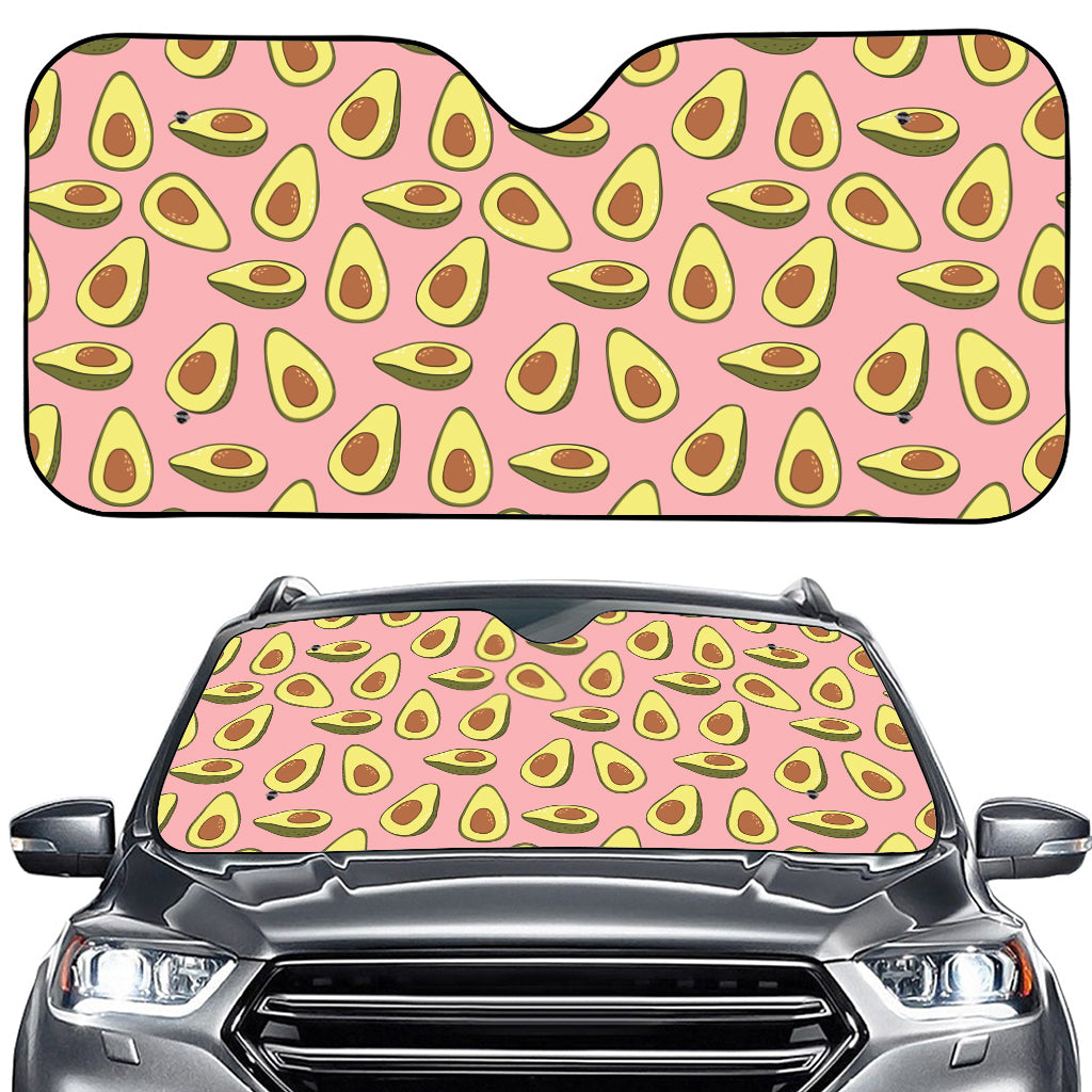 Cute Avocado Pattern Print Car Windshield Sun Shade