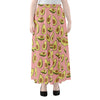 Cute Avocado Pattern Print Chiffon Maxi Skirt