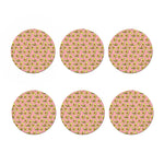 Cute Avocado Pattern Print Coaster Set
